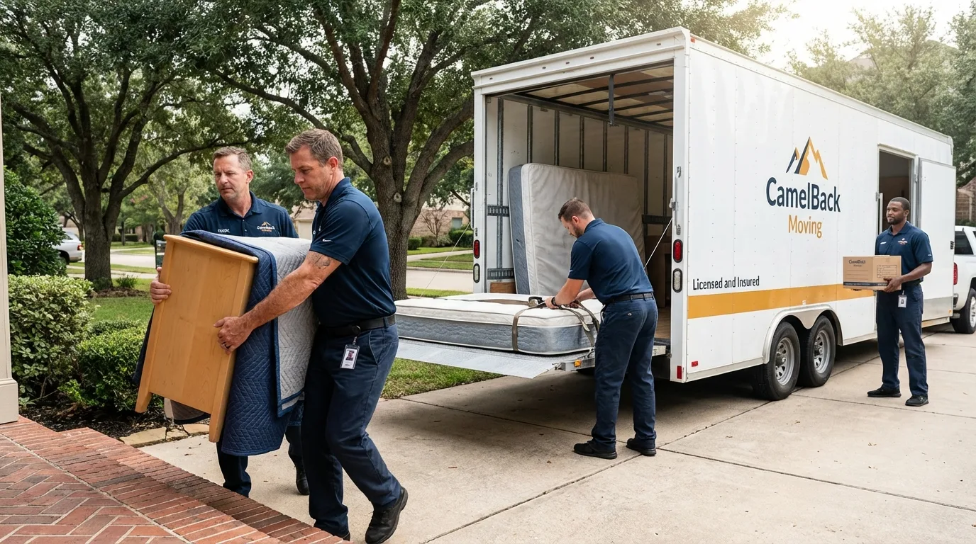 Crew loading residential truck for cross-state move from Indiana, PA